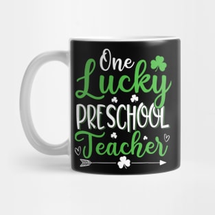 Funny One Lucky Preschool Teacher St. Patricks Day Irish Mug